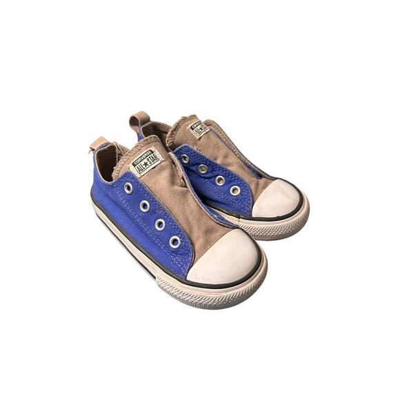 Converse Chuck All Star Toddler Low Top Sneakers Shoes Blue and Gray Size 8 - Picture 1 of 8